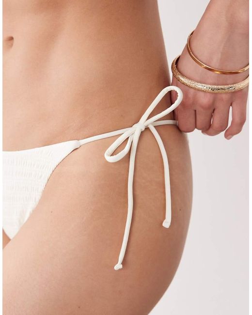 Free Society Natural Ruffle Tieside Bikini Bottom