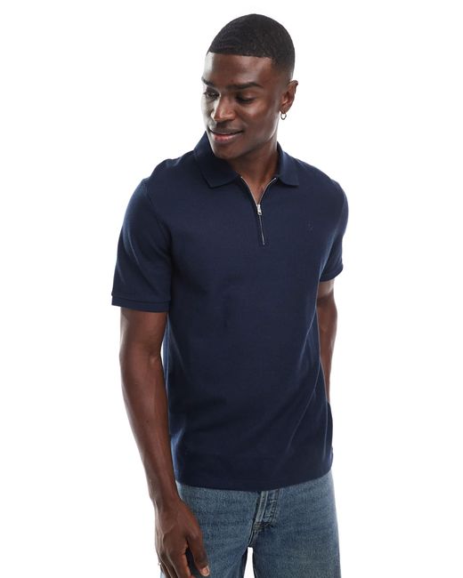 Jack & Jones Blue Zip Polo for men