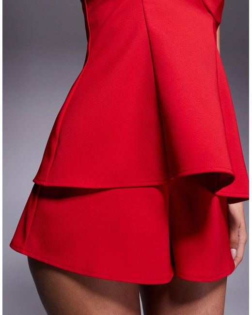 ASOS Double Layer Bandeau Structured Playsuit