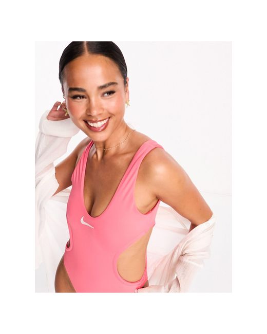 Nike Pink – explore wild – einteiliger badeanzug