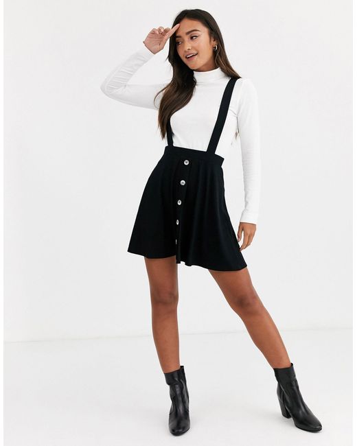 pinafore skirt black