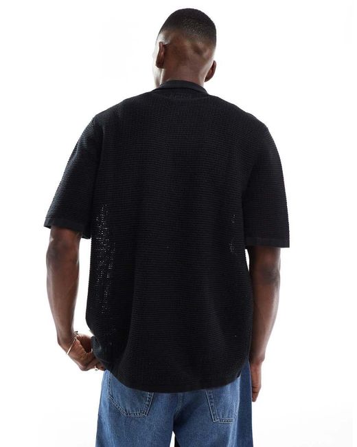 Jack & Jones Blue Crochet Shirt for men