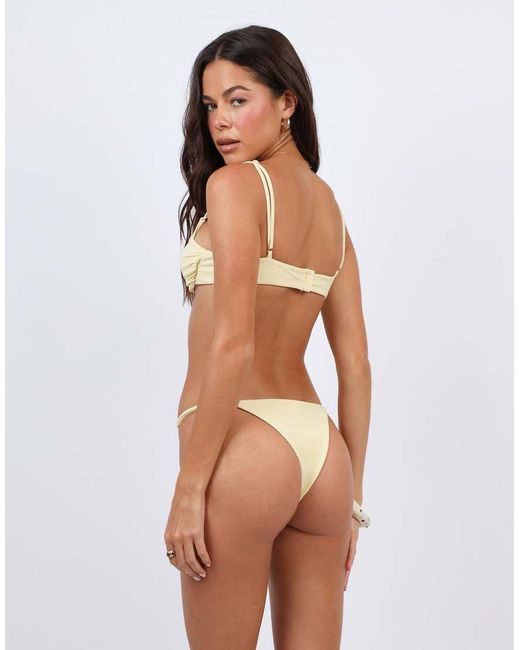 SIMMI Yellow Underwire Bikini Top