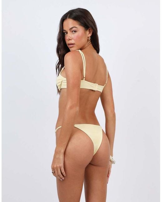 SIMMI Yellow Underwire Bikini Top