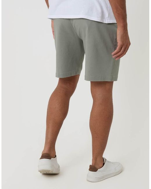 Threadbare Gray Cotton 3 Pocket Stretch Chino Shorts for men