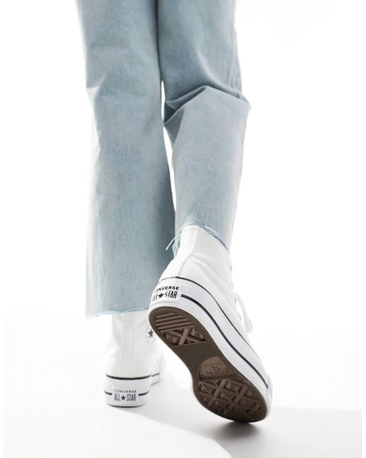 Converse Black Chuck Taylor All Star Lift Hi Wide Fit Platform Trainers