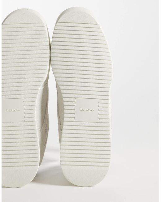 Calvin Klein White Mesh Runner Trainer