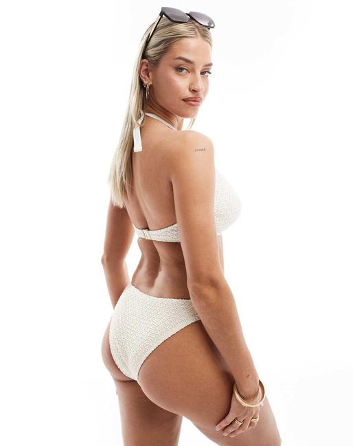 Ivory Rose White Crochet Hipster Bikini Bottom