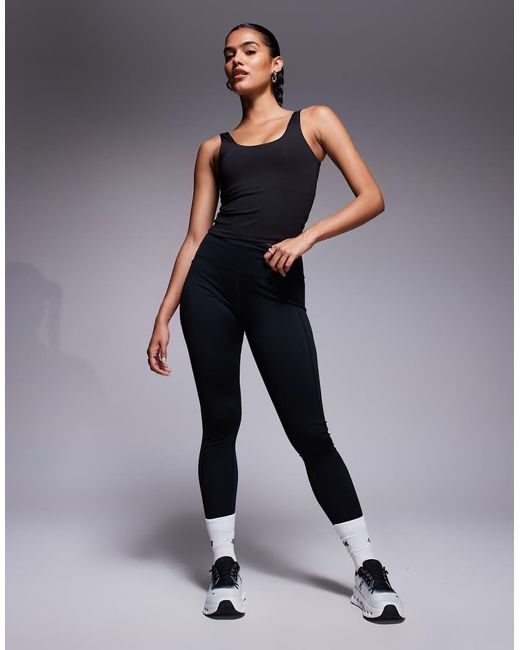 4505 Black Square Neck Singlet With Inner Bra