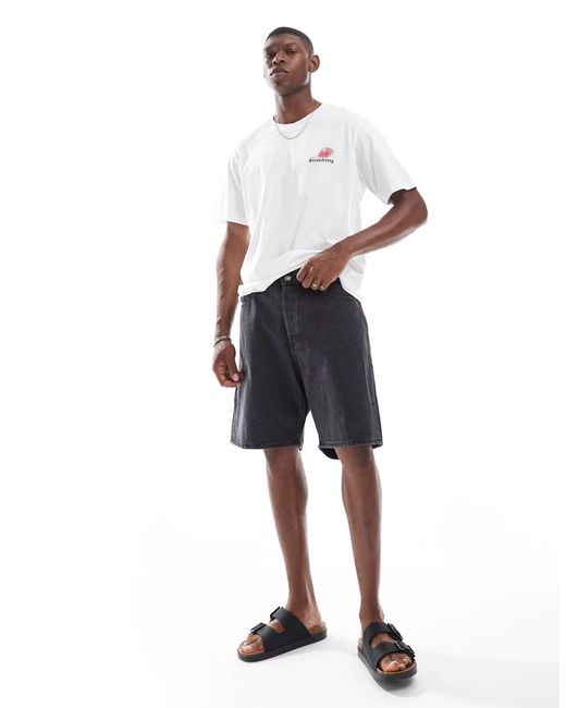 Jack & Jones – tony – locker geschnittene jeans-shorts in Blue für Herren