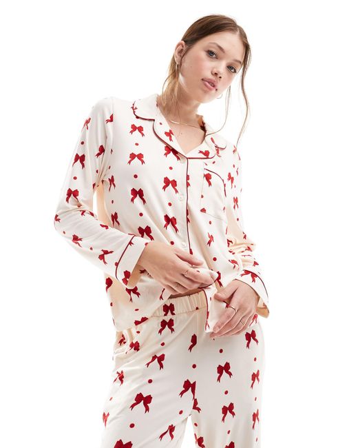 Chelsea Peers White – exklusiv – polyester-pyjama