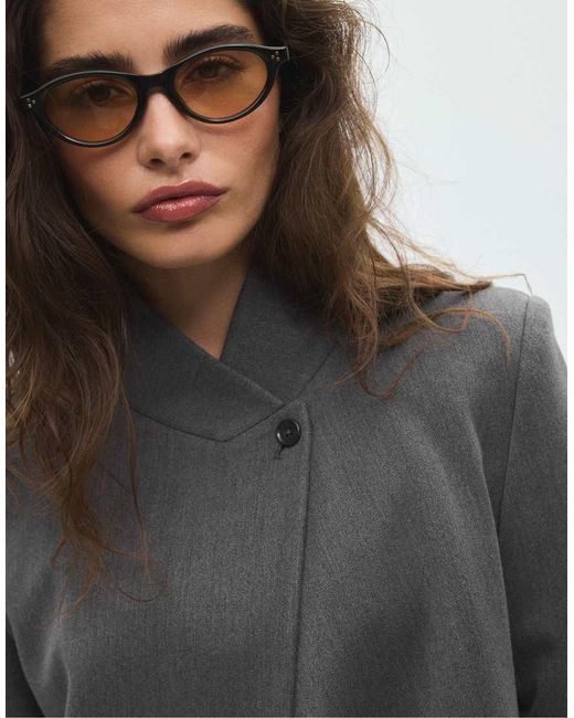Stradivarius Black Asymmetric Blazer
