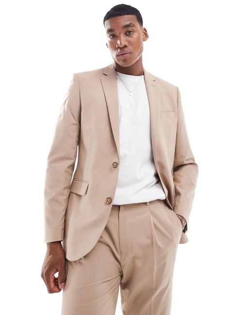 ASOS Natural Slim Suit Jacket for men