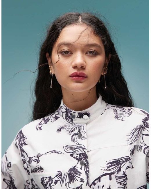 Bimba Y Lola Gray Long Sleeve Overshirt