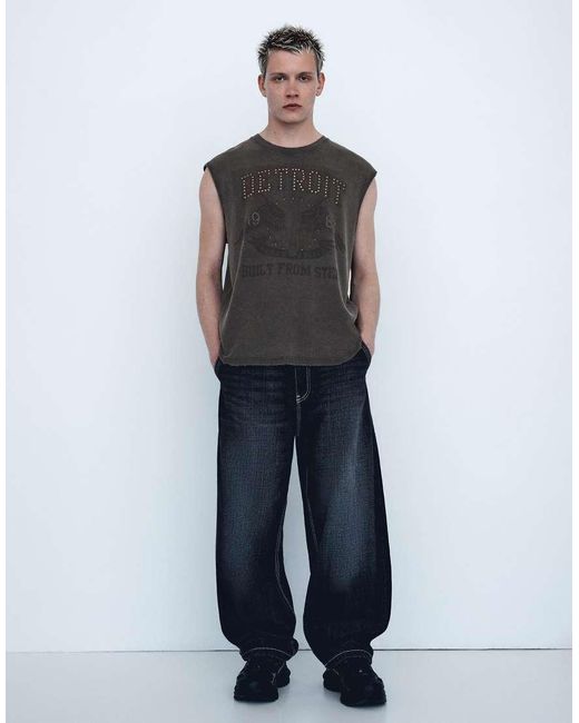 Bershka Worker in het Gray voor heren