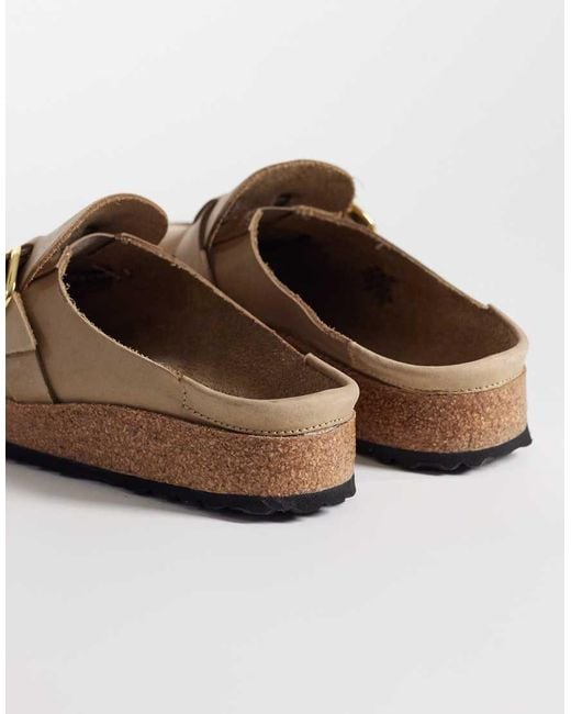 Birkenstock Brown Buckley Oiled Leather Mules