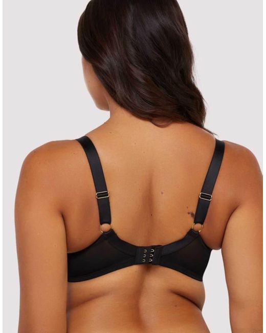 Playful Promises Black Eleanor Strappy Embroidery Balconette Bra