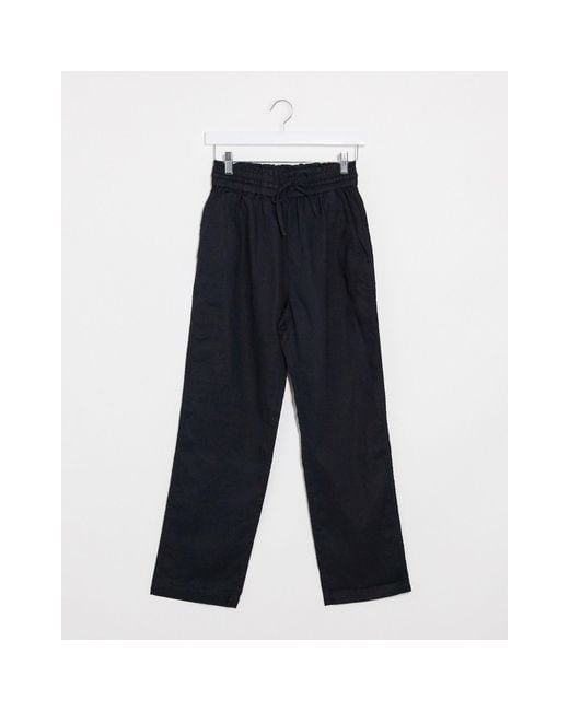 paperbag waist tapered trousers