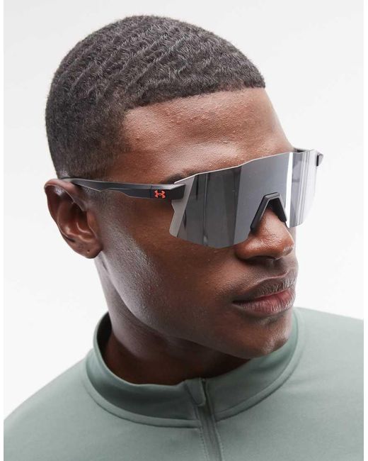 Under Armour Sunglasses Gray Under Armour Grid Pro Mask Sunglasses With Lenses for men
