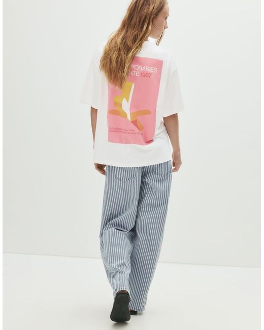 T-Shirt Ghiaccio Con Stampa Tate Gallery di Pull&Bear in White