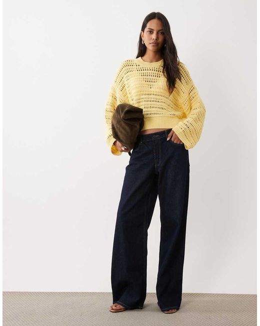 ASOS Yellow Knitted Open Stitch