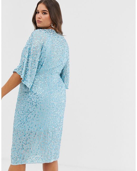 knot front kimono midi dress