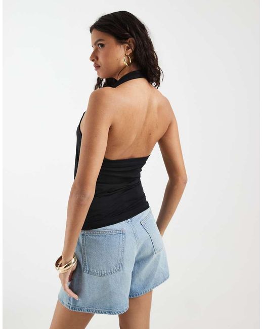Vero Moda Black Smooth Jersey Halter Neck Top
