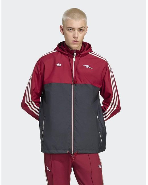 Adidas Originals Red Arsenal Terrace Icons Parka for men