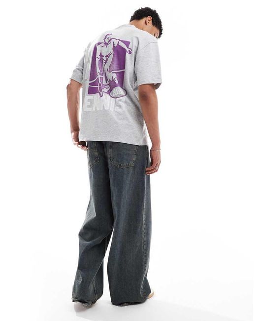 Hollister Purple Boxy Cooling T-Shirt With Sports Motif for men