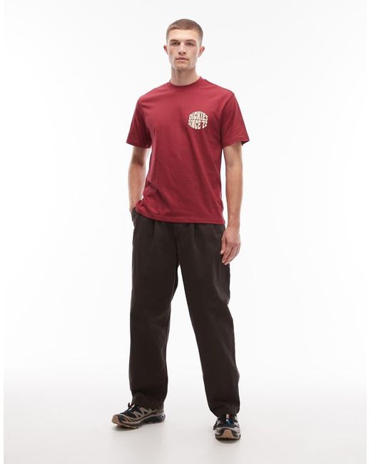 Dickies Red South Bloomfield Abstract Graphic Backprint T-shirt