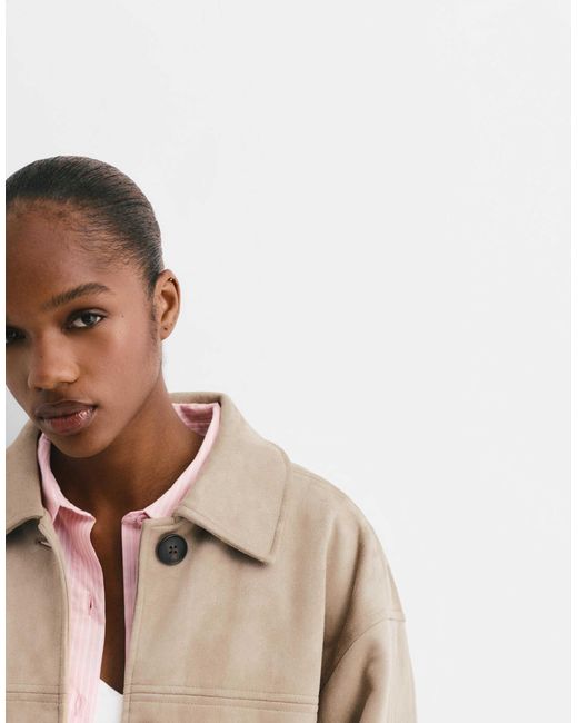 Veste en imitation daim - beige Pull&Bear en coloris Natural