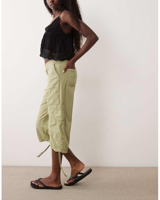 Miss Selfridge Natural Cargo Capris