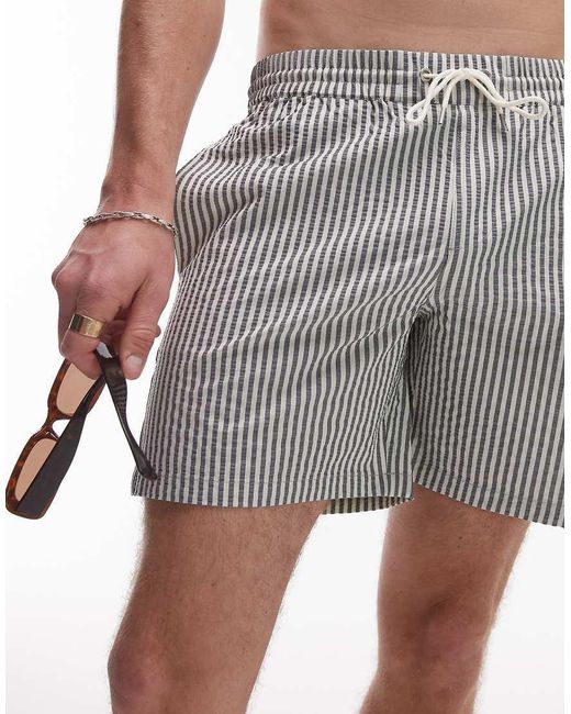 AllSaints White Warden Str Swimshort for men