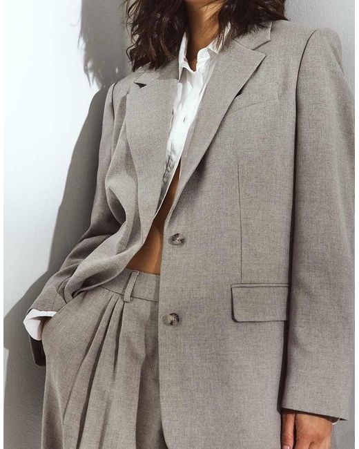 NA-KD Gray Oversized Blazer