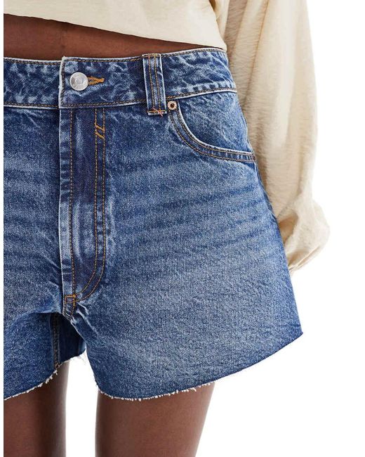 ASOS Blue Denim Relaxed Short