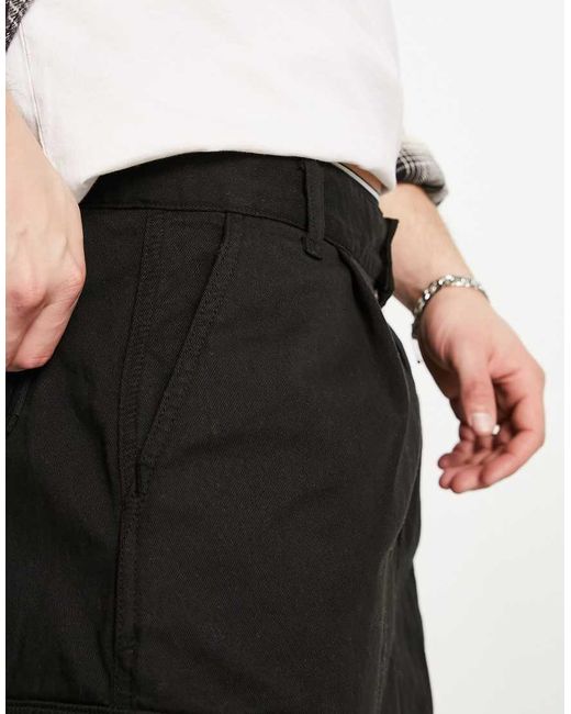 Carhartt Black Regular Garment Dyed Cargo Shorts for men