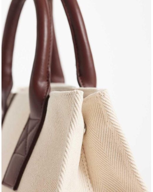 ASOS Natural Classic Structured Tote Bag