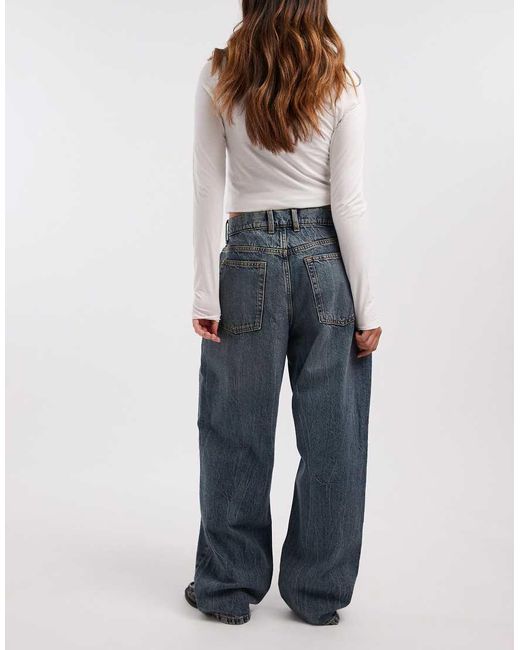 Collusion Blue X001 Antifit Mid Rise Jeans