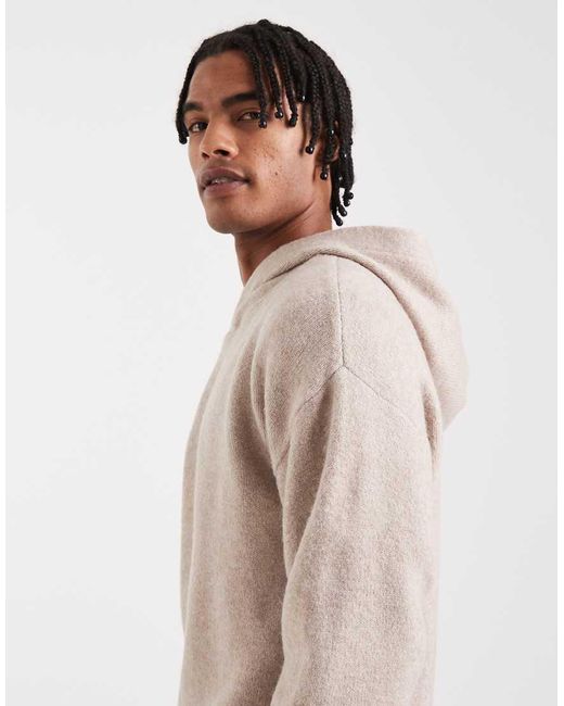 Sudadera Beis Con Capucha De Punto Mullido De -Gris Jack & Jones de hombre de color Natural