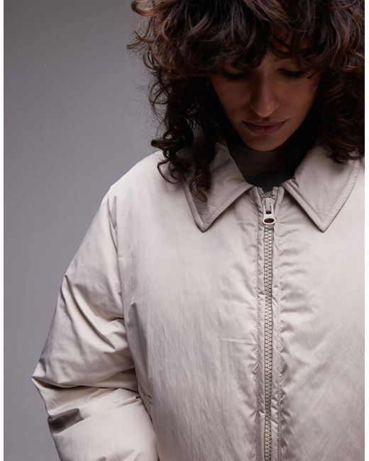 Cropped puffer jacket topshop hot sale