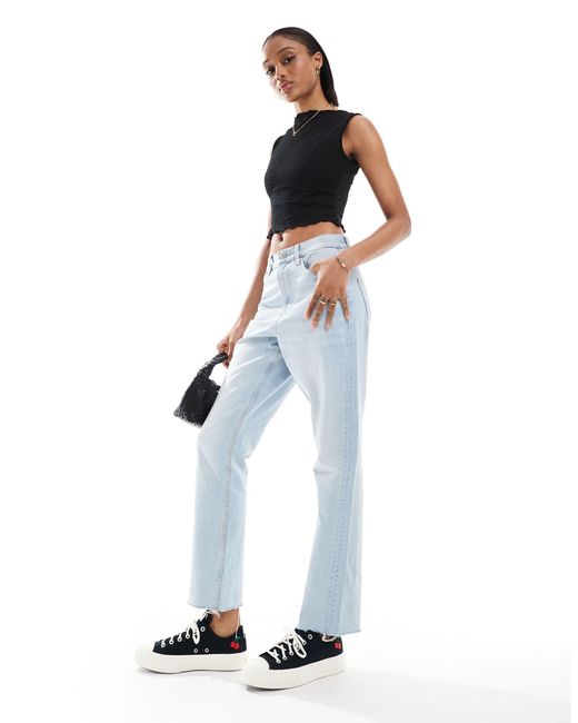 ASOS Blue Asos Design Tall Cropped 90s Straight