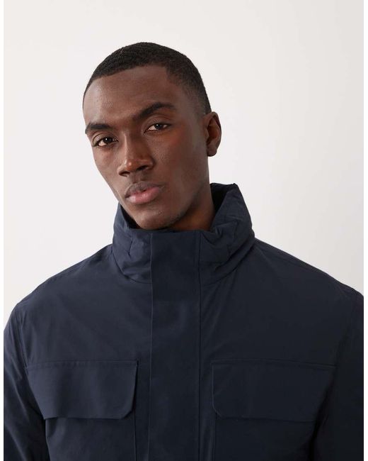 Mango Blue Performance Zip Through Jacket for men