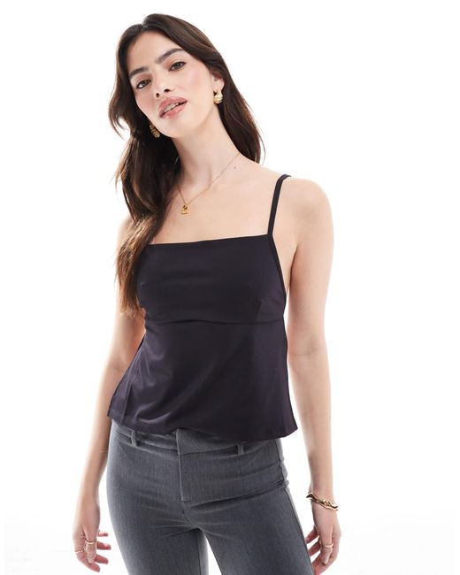 Cotton On Black Blair Open Back Cami Top