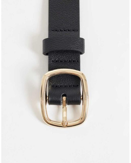 New Look Gray Leather Belt