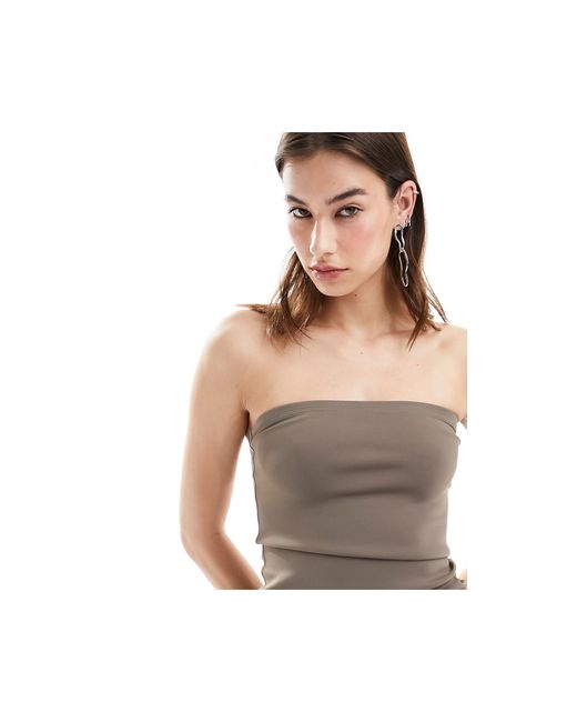 Weekday Brown Act Scuba Bandeau Tube Top