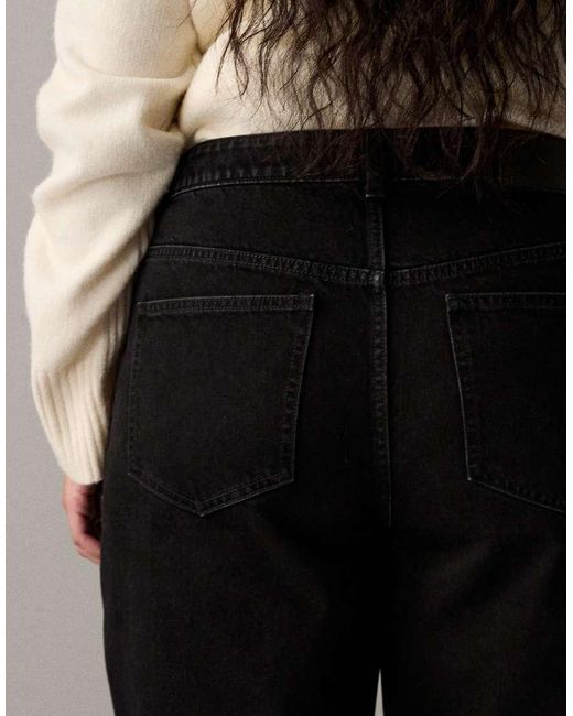 ASOS Black Asos Design Curve High Rise Relaxed Mom Jeans