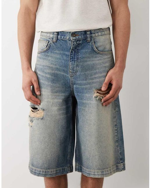 ASOS Blue Loose Jorts for men