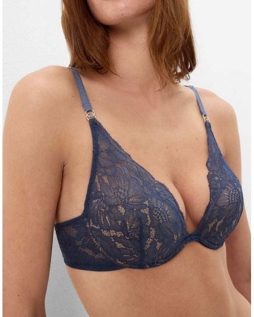 Intimissimi White Fanciful Flowers Elena Balconette Bra