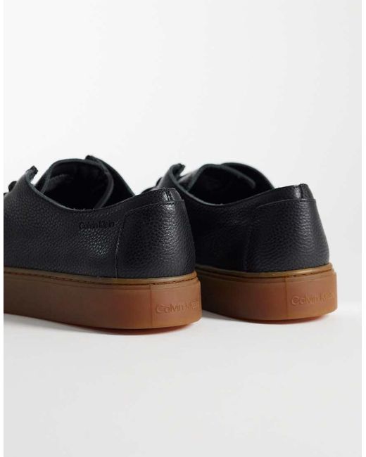 Calvin Klein Blue Jeans Chunky Hybrid Leather Apron Lace Up Shoes for men
