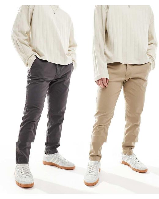 Jack & Jones White 2 Pack Chinos for men